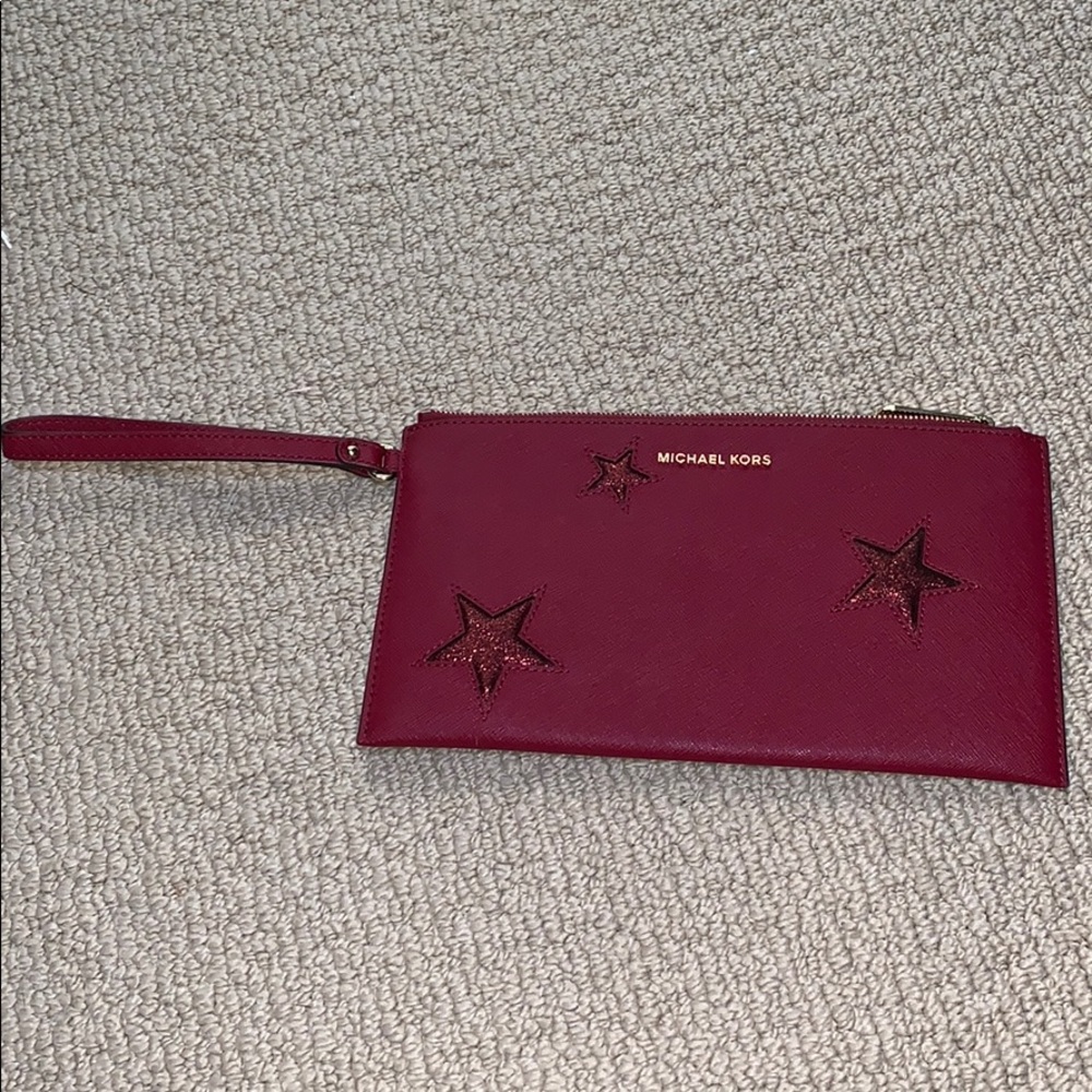 Michel Kors red wristlet